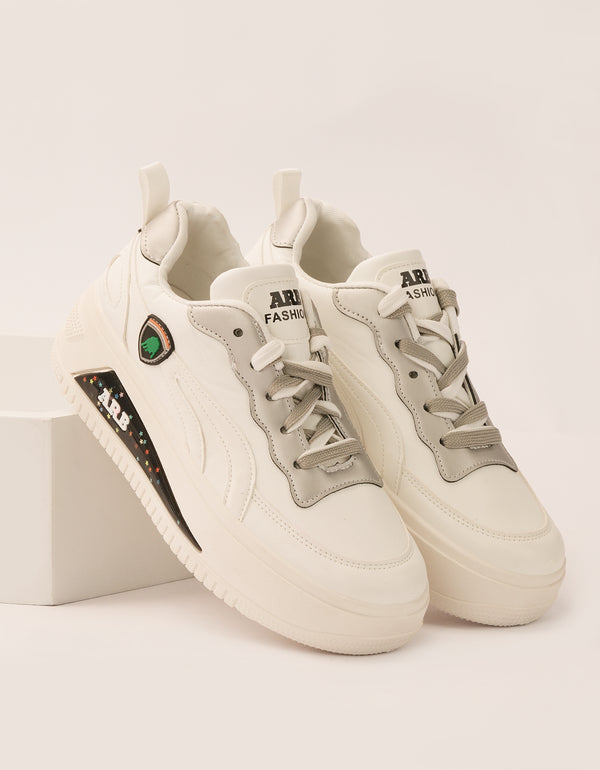 Monochrome Majesty Sneakers - Classic White