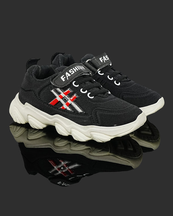 Kids GripX Sneakers D-0005-BLACK