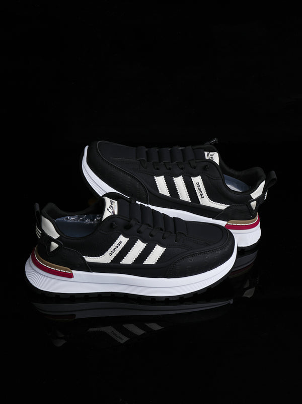 Men's Classic Black & White Sport Shoe - Retro Style