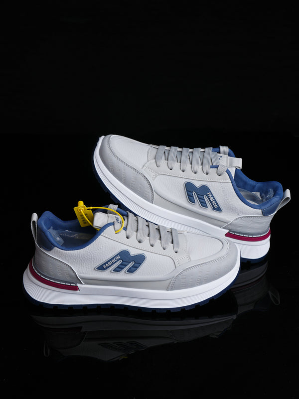 Men's Light Grey Casual Sneakers - Comfort & Style