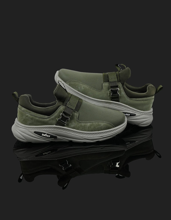 K-812 Army Green Slip-On Sports Shoes