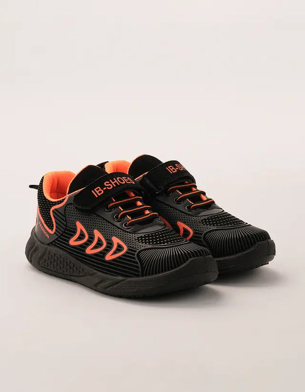 Sunbeam - Kids' Vibrant Sneakers in Black and Orange