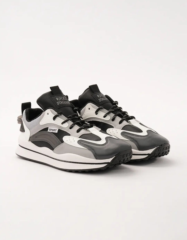 SleekEdge Runner Sneakers - White & Black